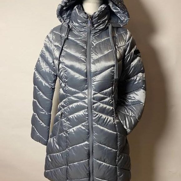 NWT $230 SAM EDELMAN Women XS (US 0-2) Hooded Puffer Coat Winter Snow Jacket - Picture 11 of 16